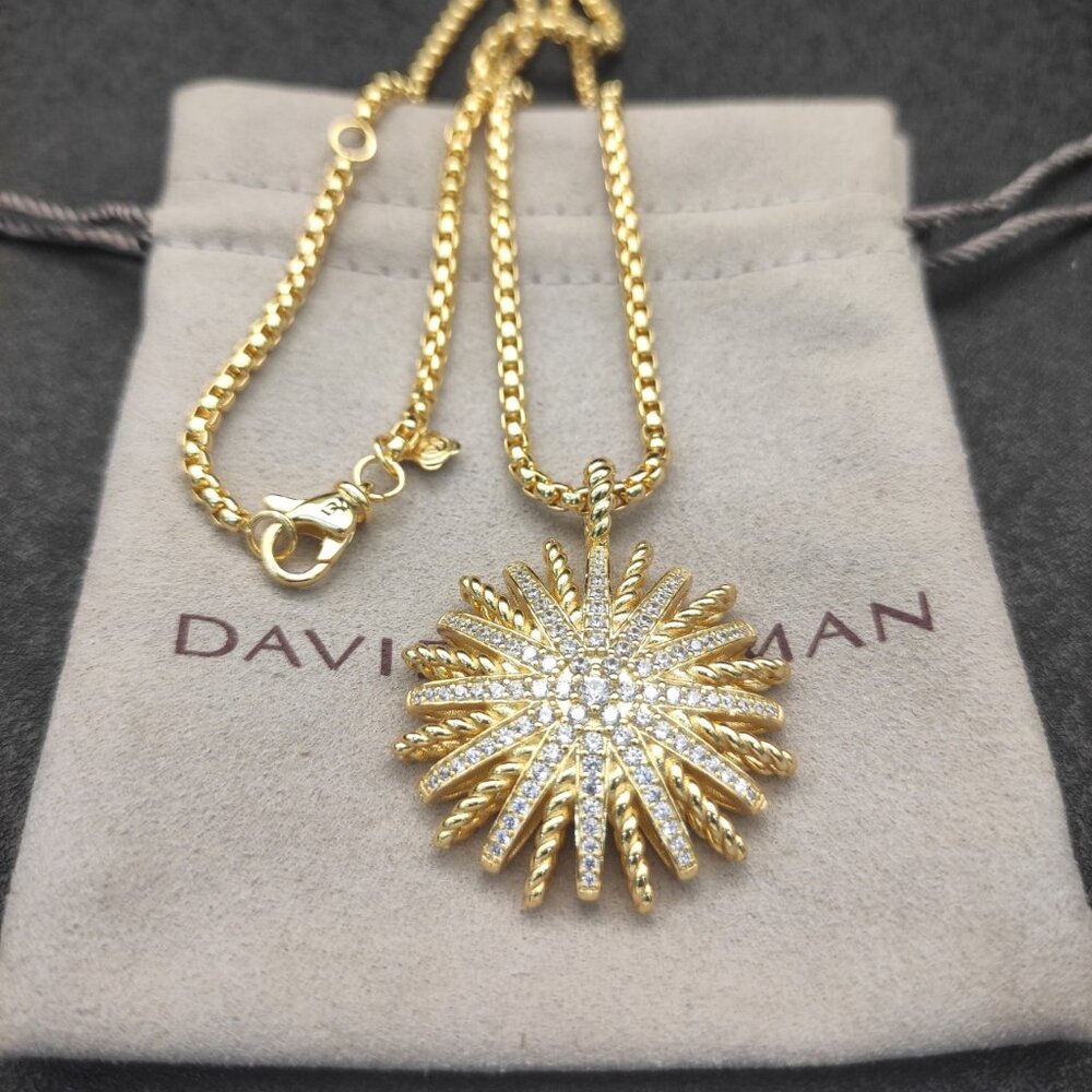 ☘︎David Yurman ☘︎Sunflower Pave Starburst Necklace